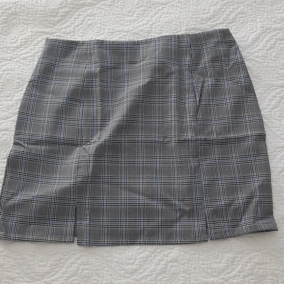 Shien Baby Blue Plad Skirt - Picture 1 of 4